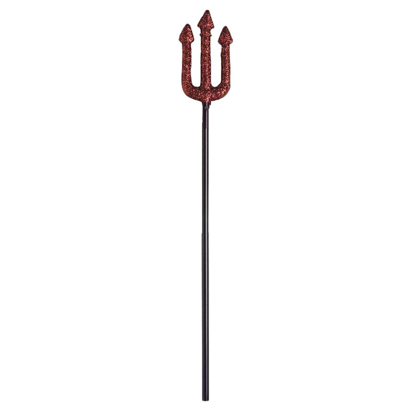 Smiffys - Glitter Trident - 58cm - Red