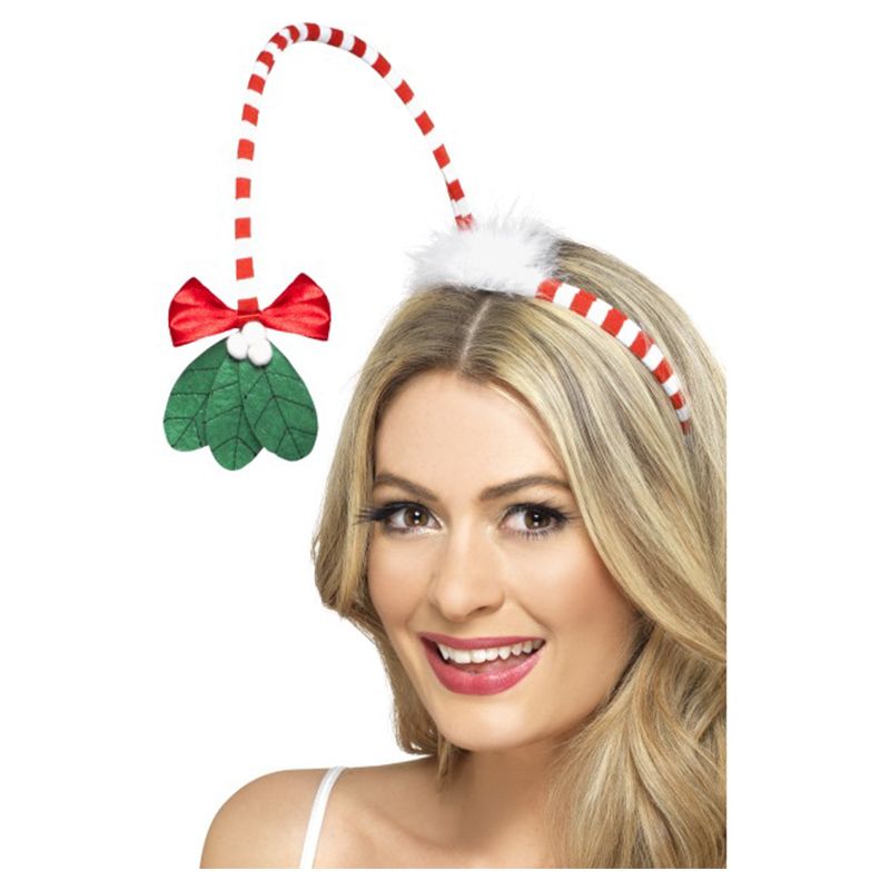 Party Zone -  Mistletoe Kisses Headband Red & White