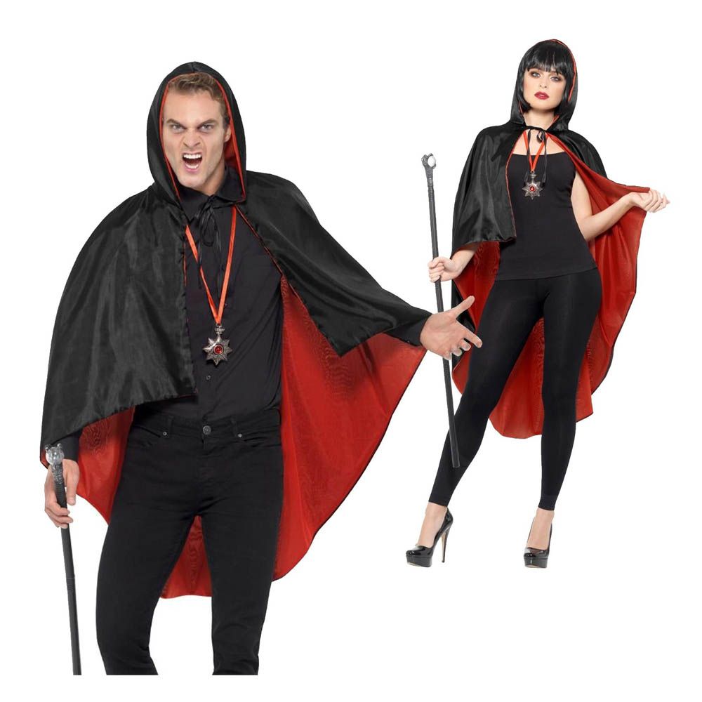 Smiffys - Vampire Kit w/Reversible Cape - Black