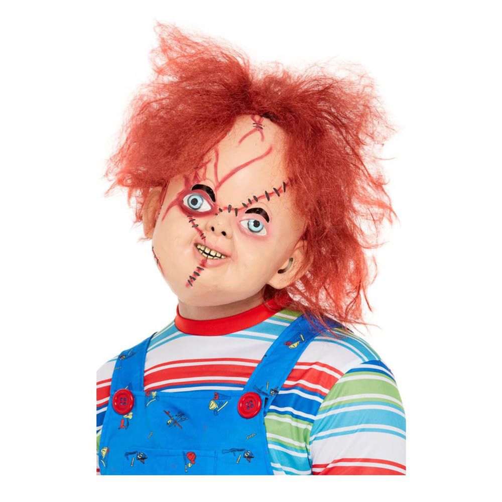 Smiffys - Overhead Stitch Detail Chucky Latex Mask - Brown