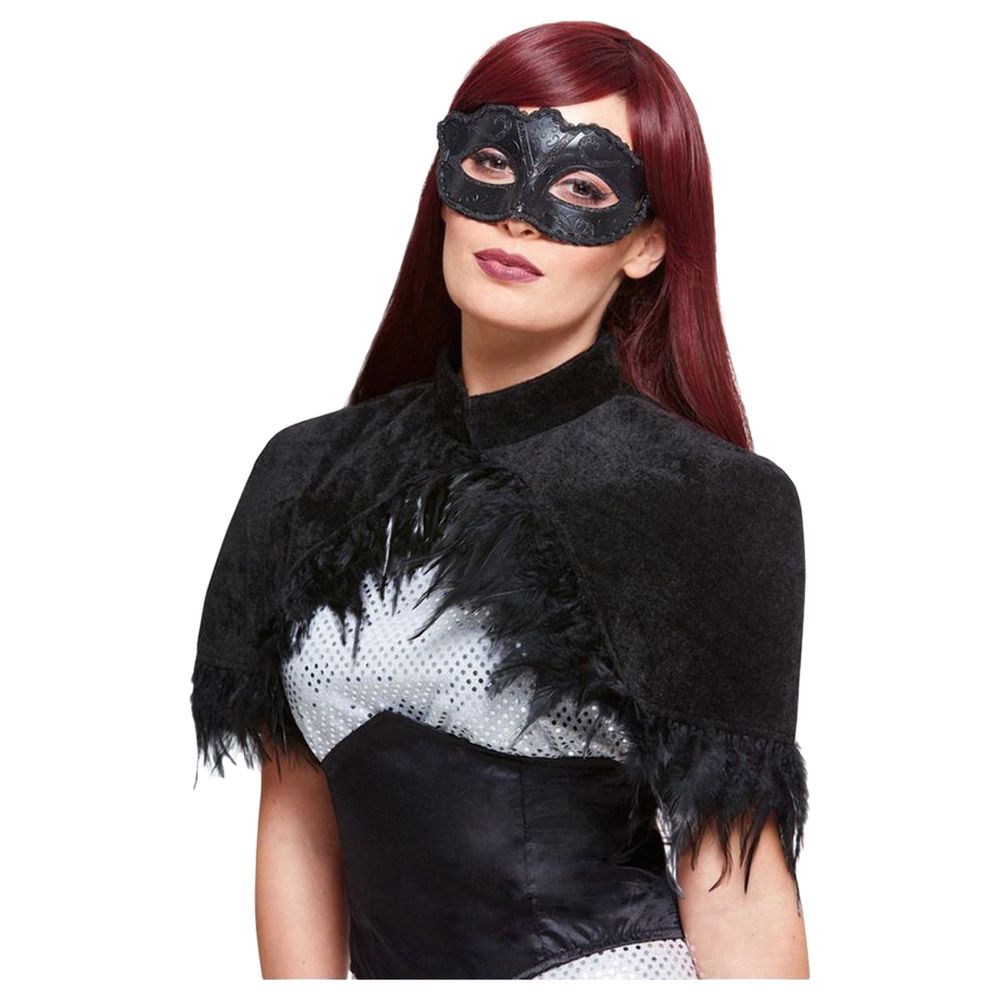 Smiffys - Dark Crow Kit w/ Feather Capelet & Mask