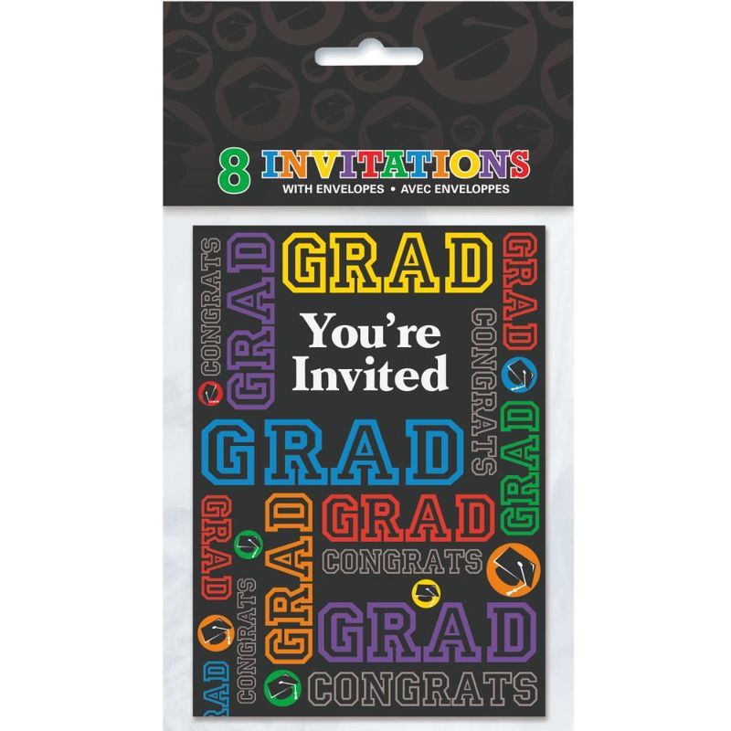 Unique - Grad Party 8 Invitation