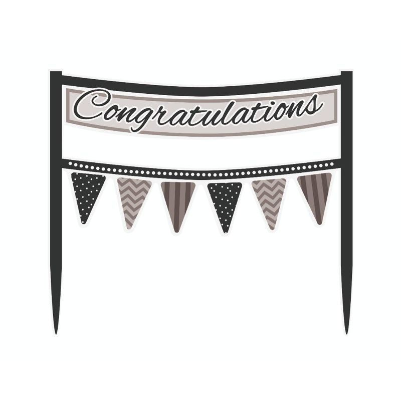 Unique - Graduation Cake Banner 6in X 8in