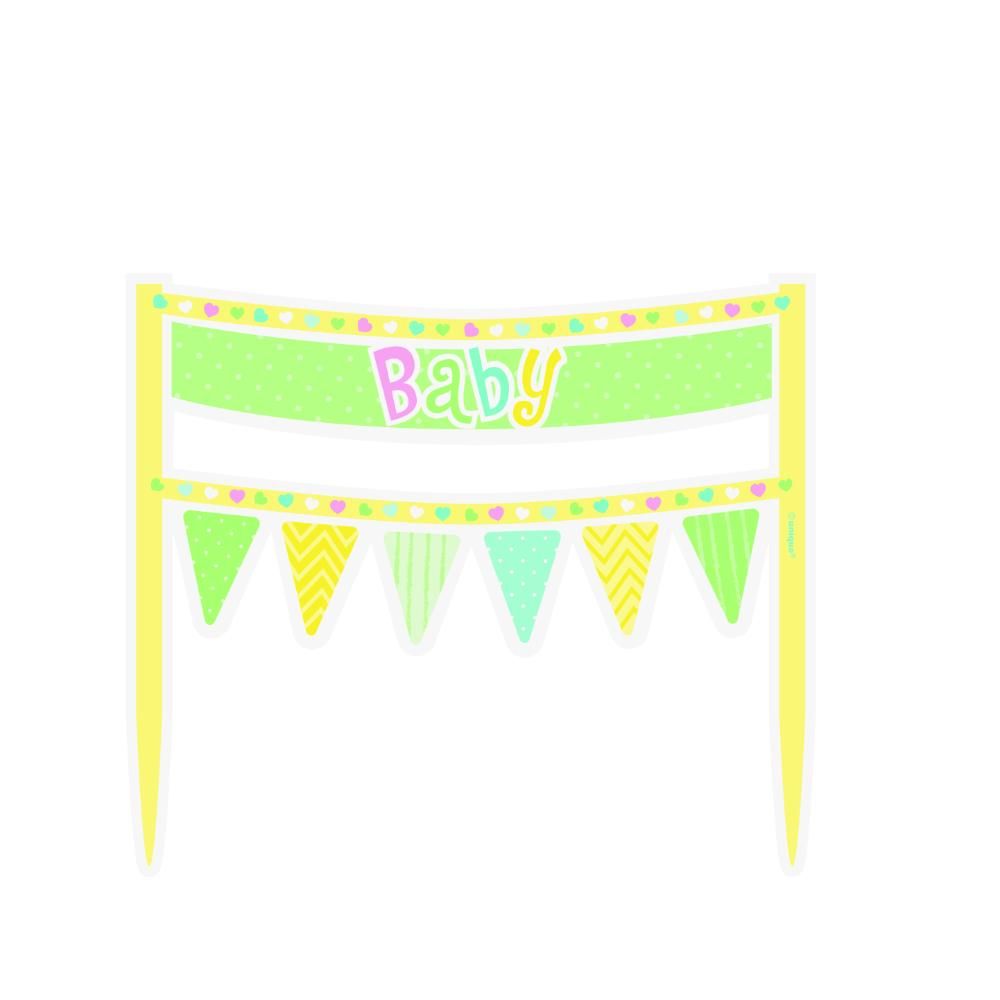 Unique - Cake Banners Dots Baby Shower