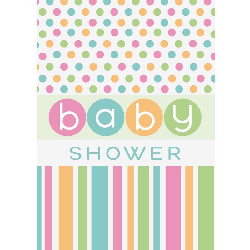 Unique - Pastel Baby Shower Invitation 8pc