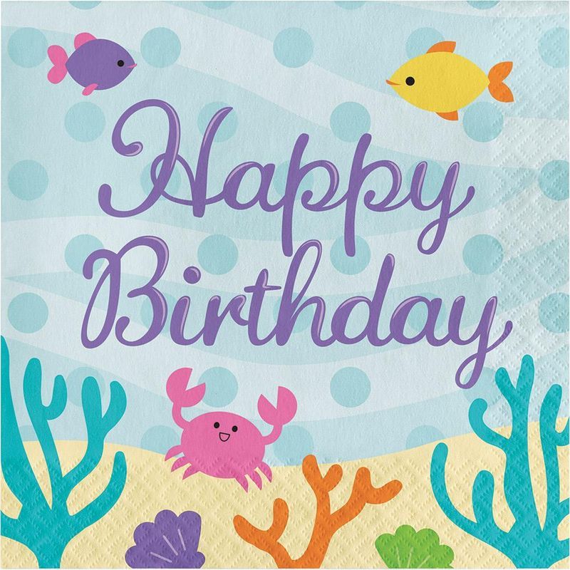 Creative Converting Mermaid Friends Happy Bday Napkins 16pcs