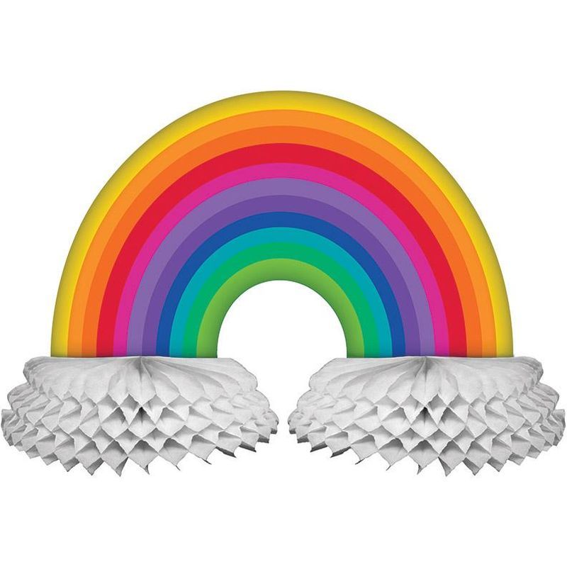 Creative Converting Rainbow Centerpiece Shaped Honeycomb