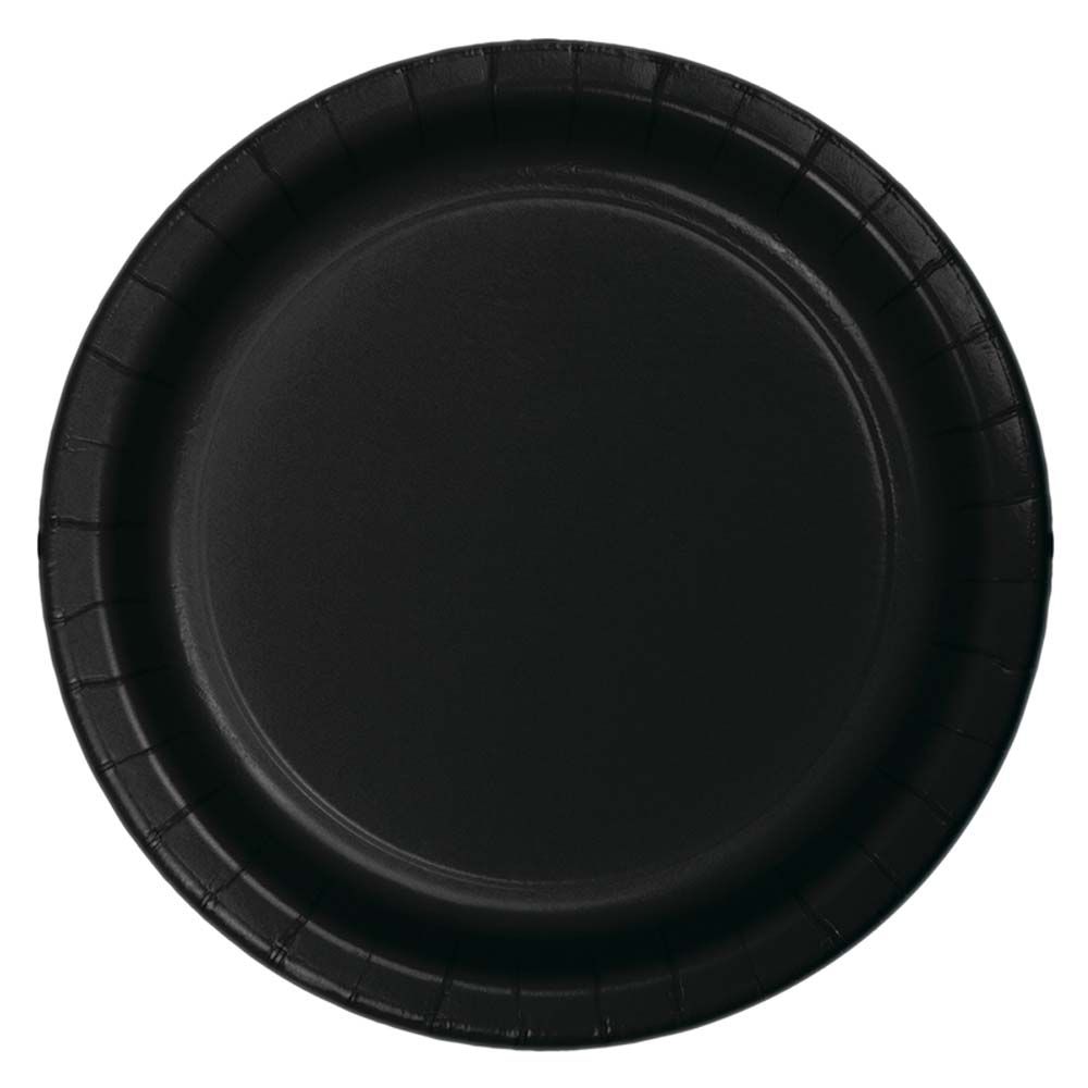 Party Zone - Round Luncheon Plates 10" 24pcs - Black Velvet