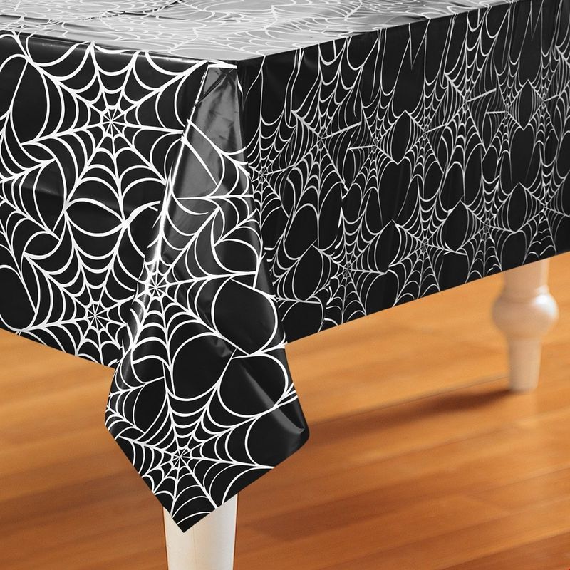 Creative Converting - Wicked Spider Plastic Tablecover - Black
