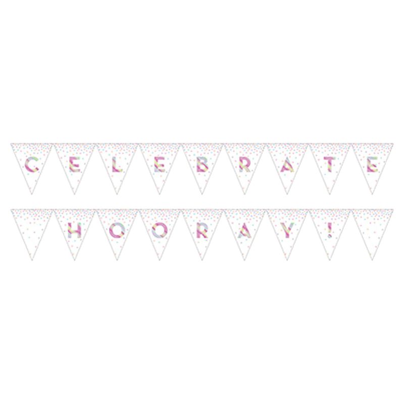 Creative Converting - Iridescent Pennant Banner Celebrate