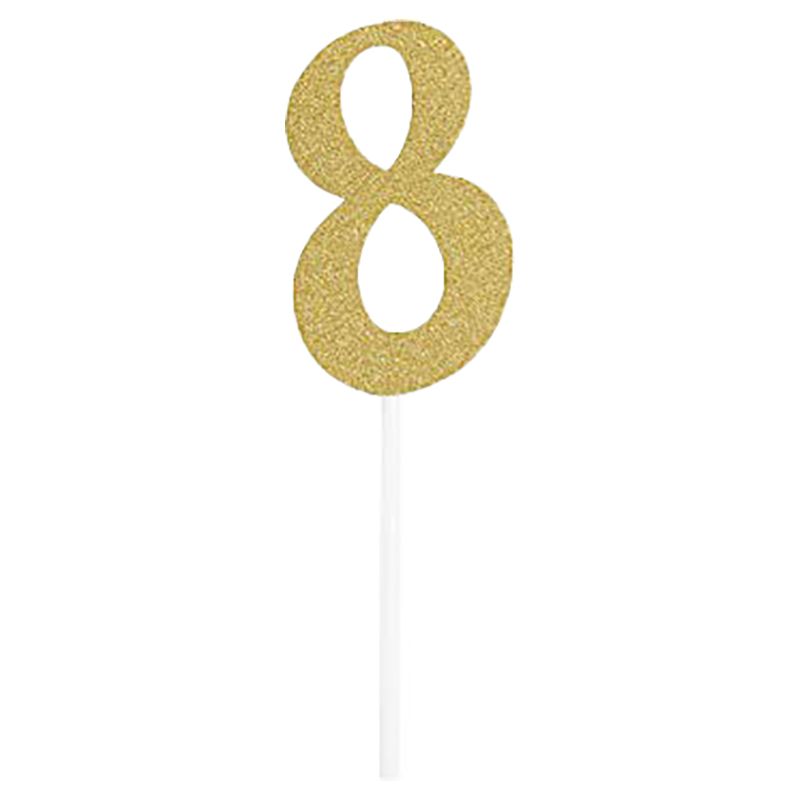 Creative Converting - Cake Topper Gold Glitter #8