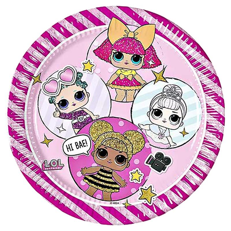 Procos - LOL Metallic Paper Plates 9" 8pcs