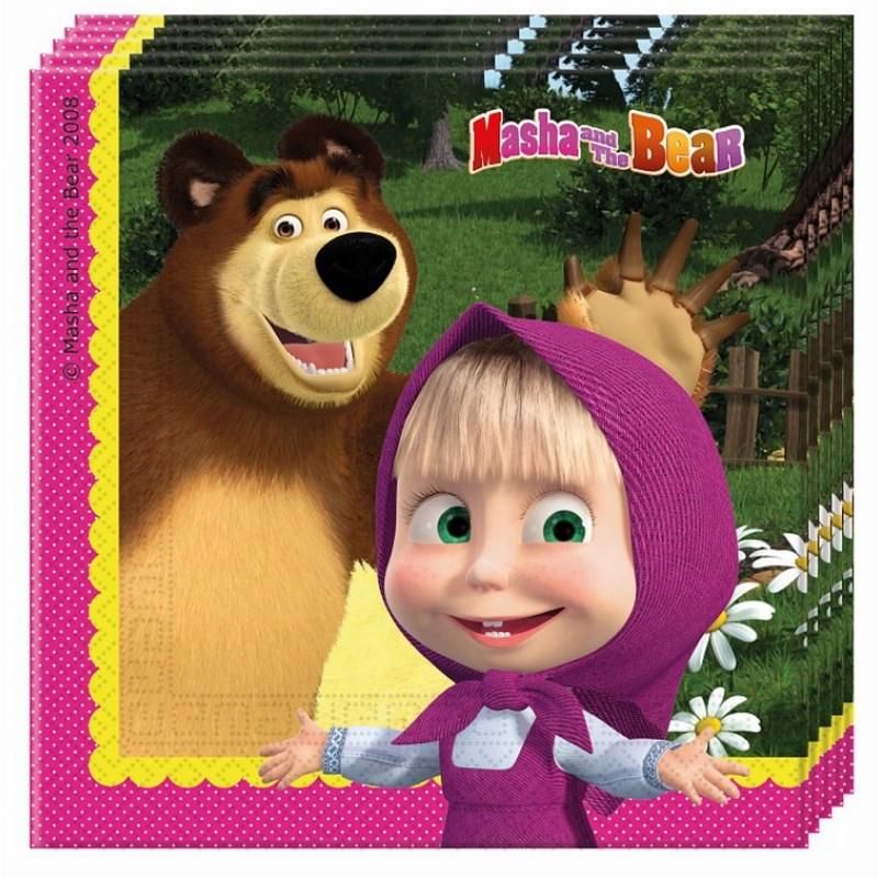 Procos - Masha And The Bear Paper Tissues 20Pcs