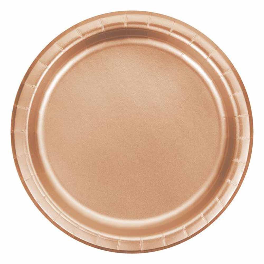 Creative Converting - Dinner Plates 7 Inch Pack of 8 - Rose Gold