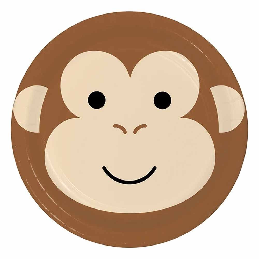 Creative Converting - Monkey Face Paper Plate 7 Inch - Pack of 8