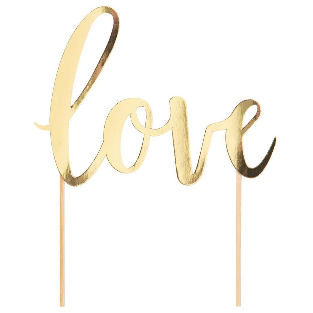 Creative Converting - Wedding Love Gold Foil Cake Topper