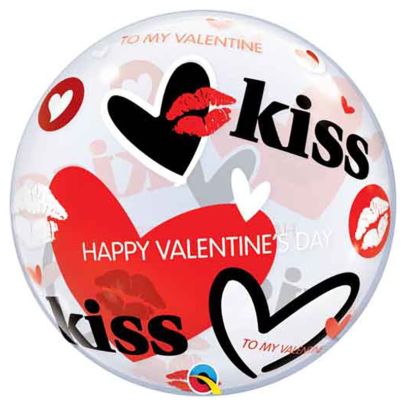 Qualatex - Valentine Kisses & Hearts Bubble Balloon