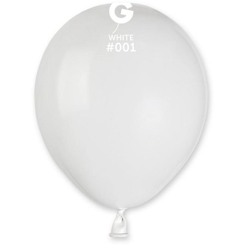 Gemar - 5in Round White Latex Balloon