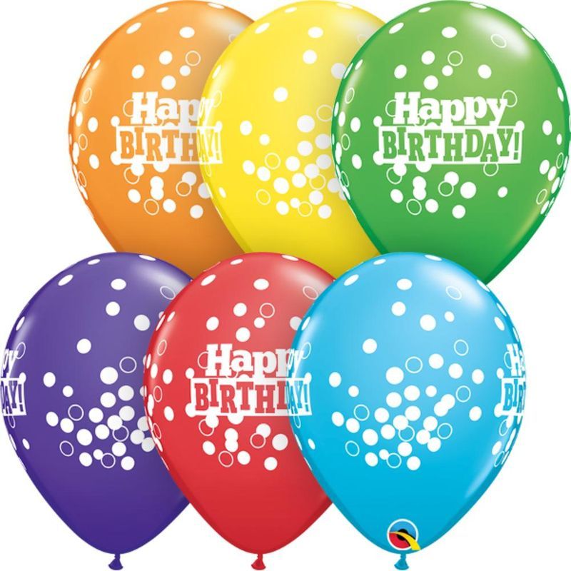 Qualatex 11In Tropical Asst Latex Balloon Bday Confetti Do