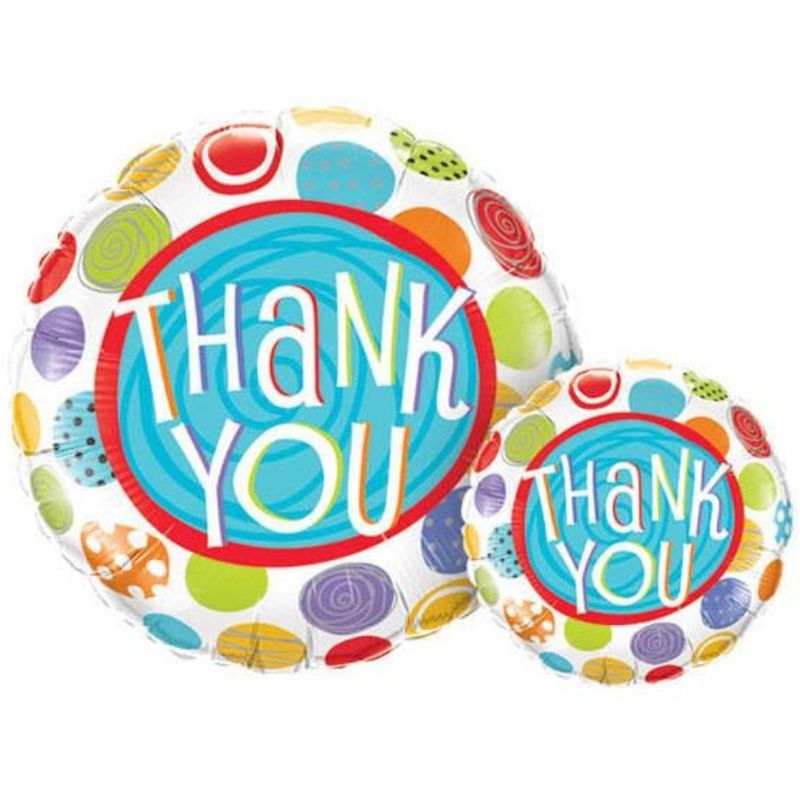 Qualatex Special Occasion Thank You Patterned Dots Balloon