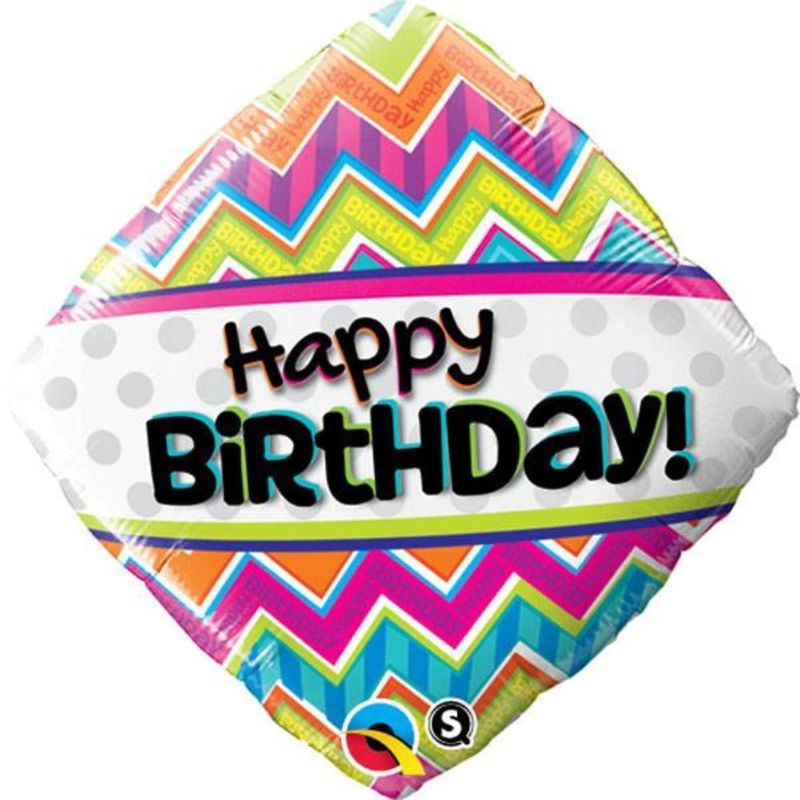 Qualatex Diamond Expressions Bday Chevron Patterns Balloons