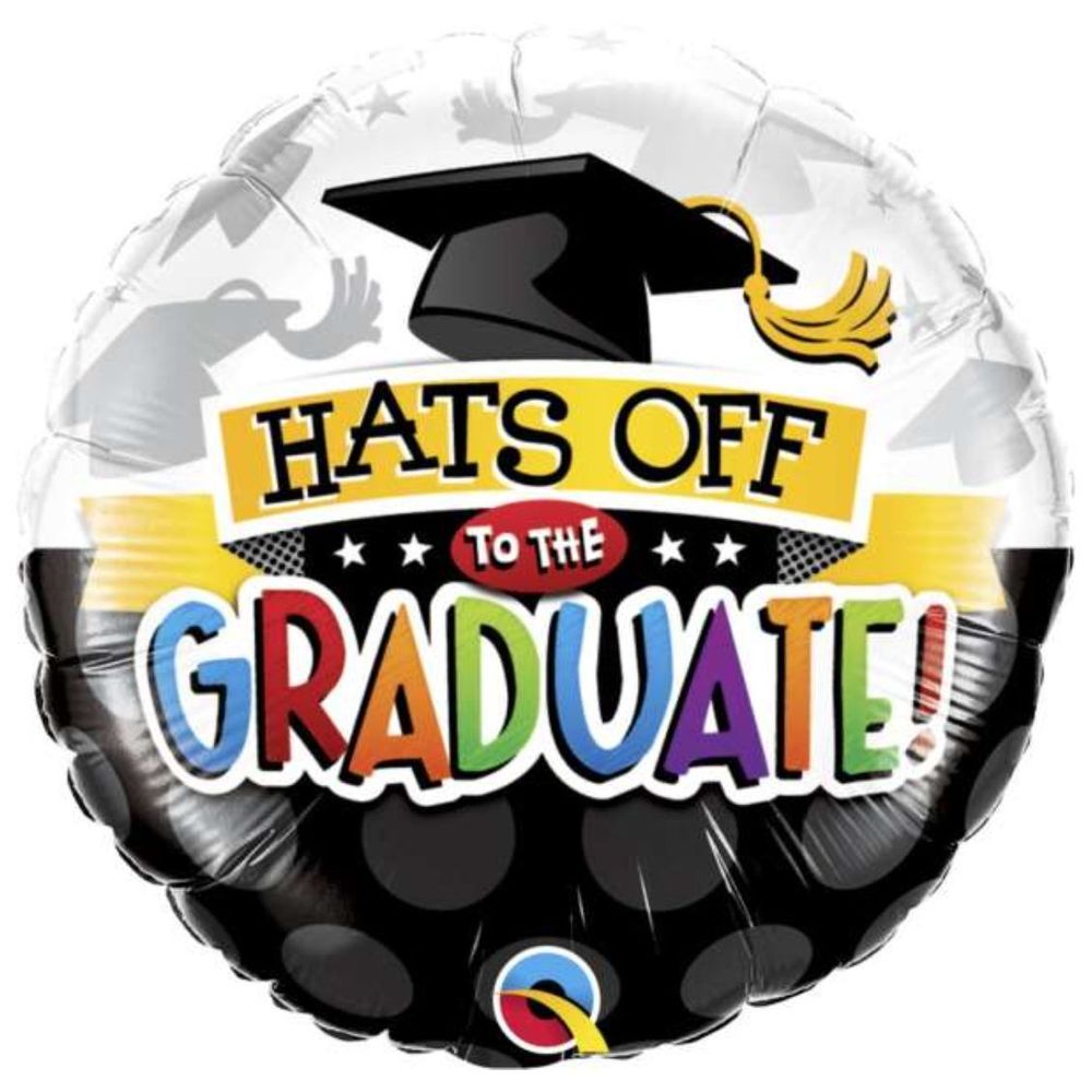 Qualatex - Hats Of To The Graduate Foil Balloon