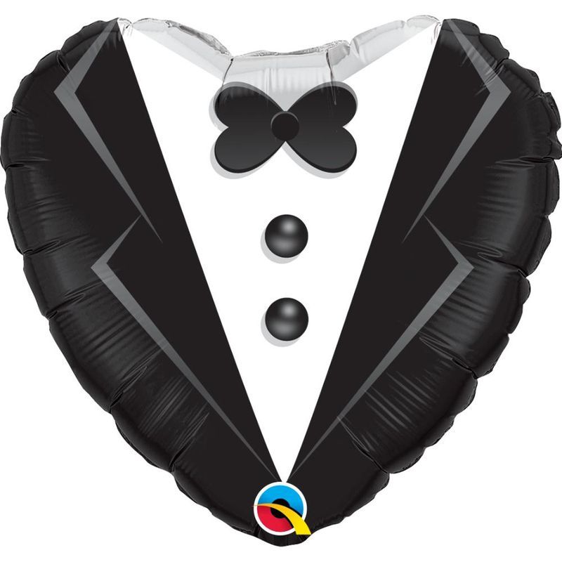 Qualatex - Wedding Tuxedo 18in Heart Foil Balloon 1pcs