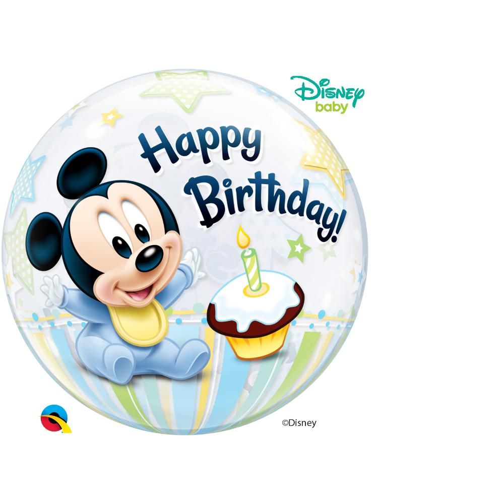 Qualatex - Mickey Mouse 1st Birthday Single Bubble 22''