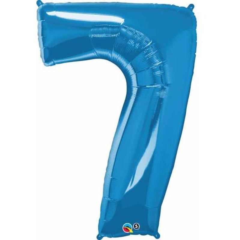 Qualatex - Number Seven Sapphire Blue 34in Number Foil Balloon 1pc