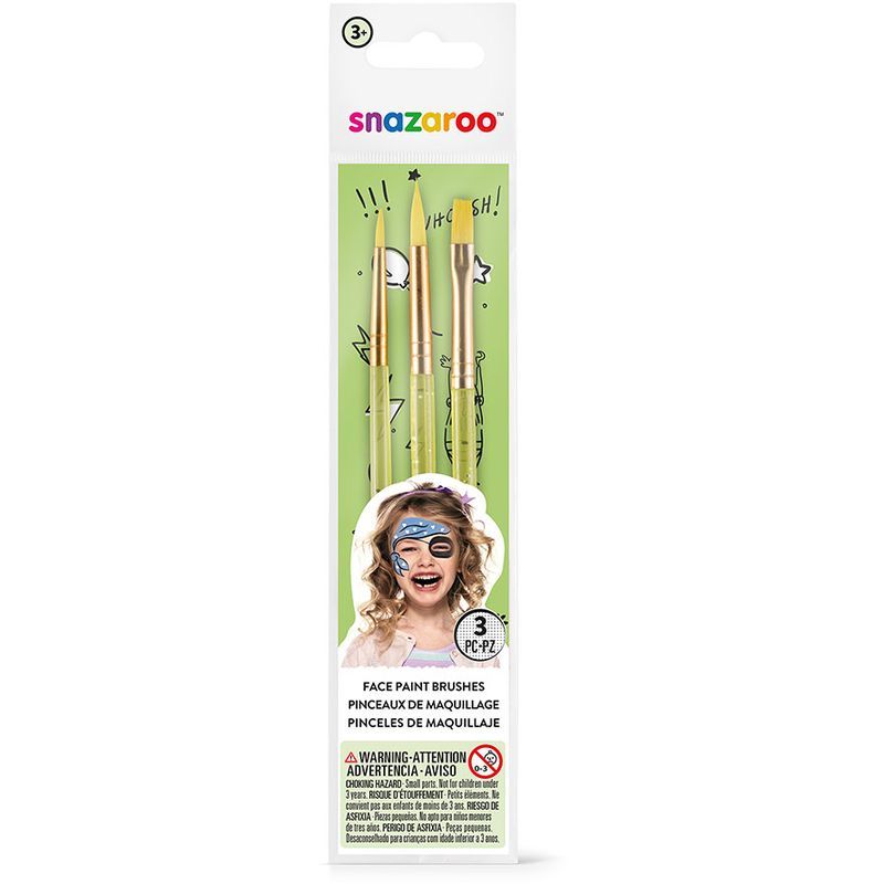 Snazaroo - Fun Brush Set 3pc