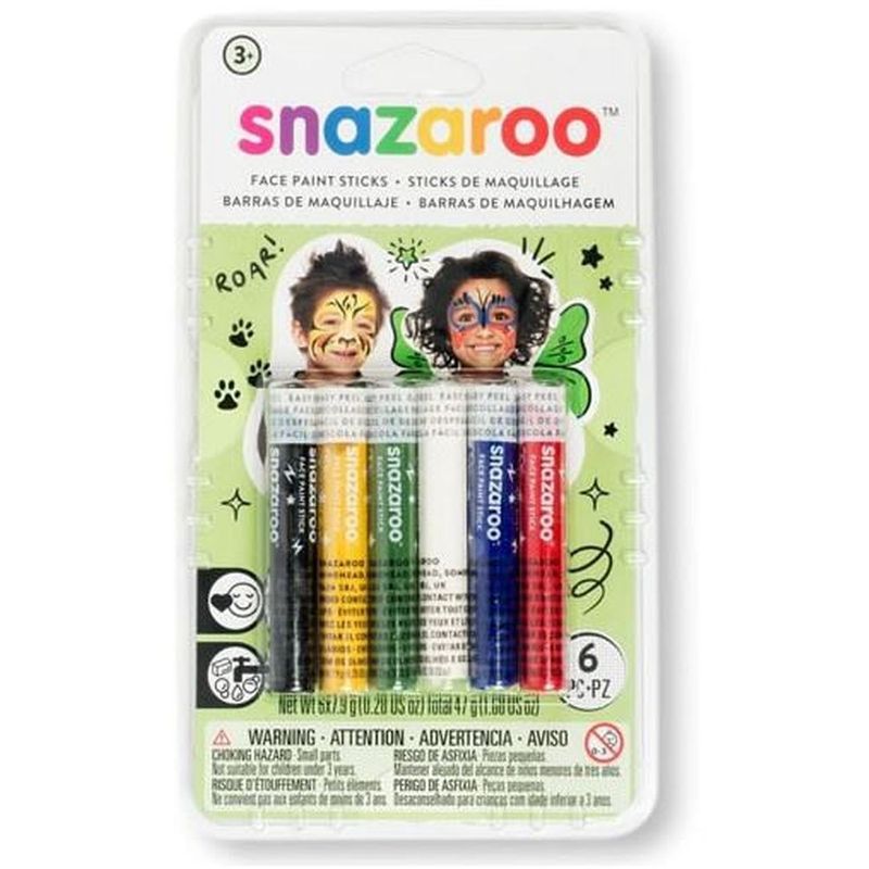 Snazaroo Unisex 6 Face Painting Sticks Set