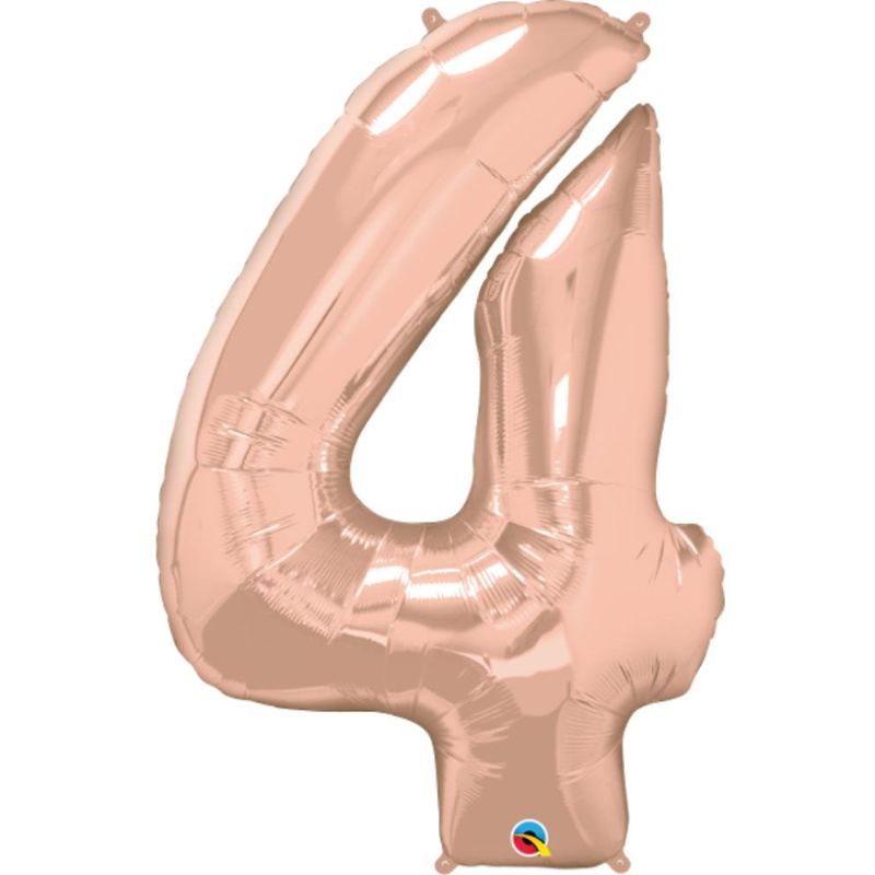 Qualatex - Rose Gold Foil Balloon #4 Shape 34in