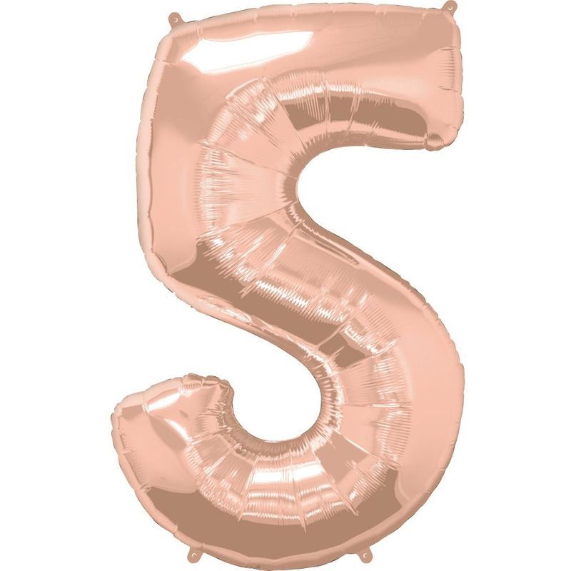 Qualatex - Rose Gold Foil Balloon #5 Shape 34in