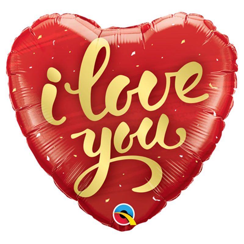 Qualatex - I Love You Heart Shaped 18" Foil Balloon