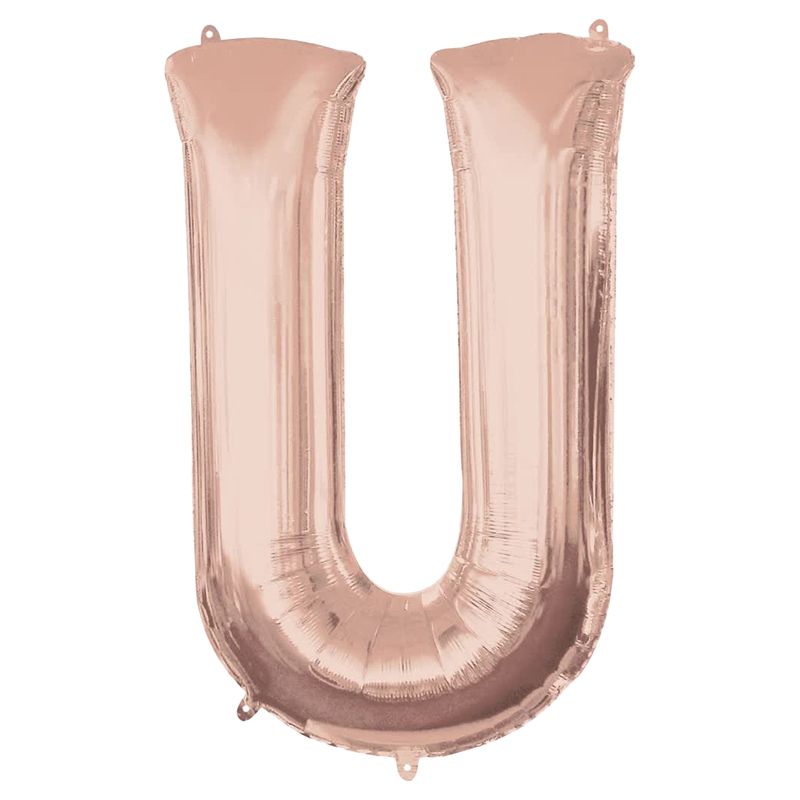 Anagram - Letter U Rose Gold Foil Balloon 40