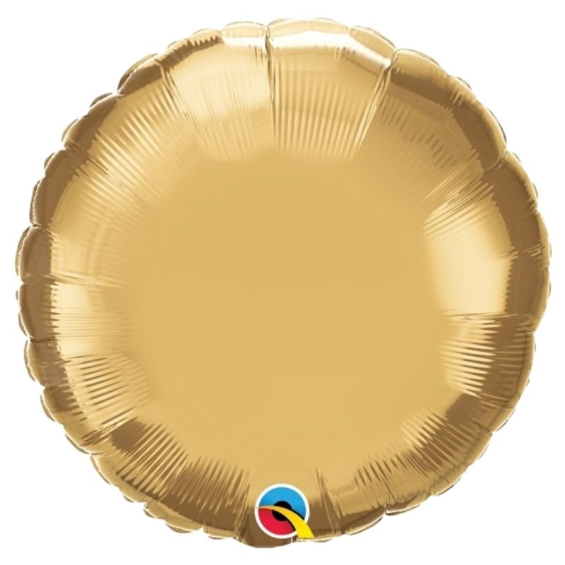 Qualatex - 18" Round Chrome Gold Plain Foil