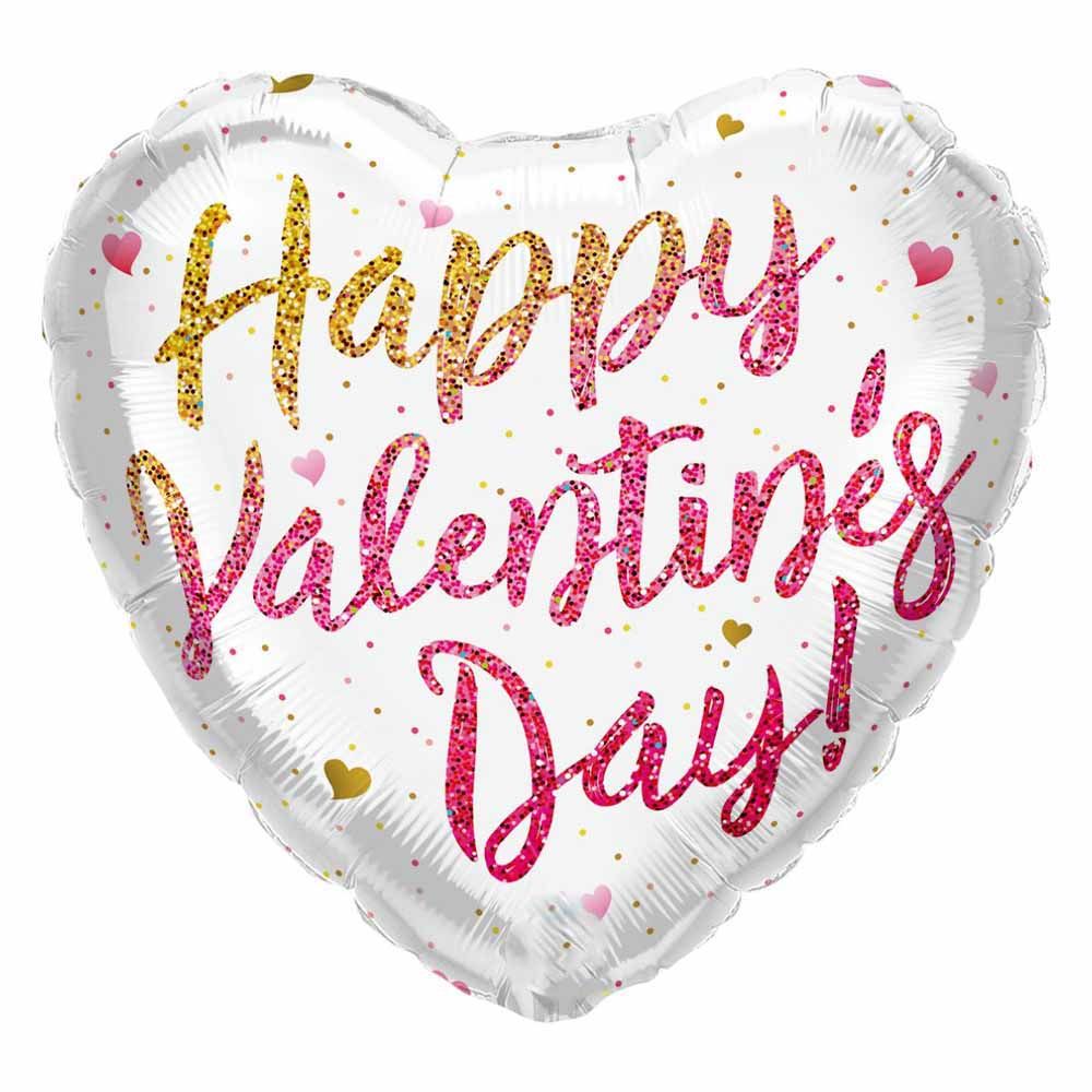 Qualatex - Valentine's Glitter Ombre Foil Balloon 18 Inch