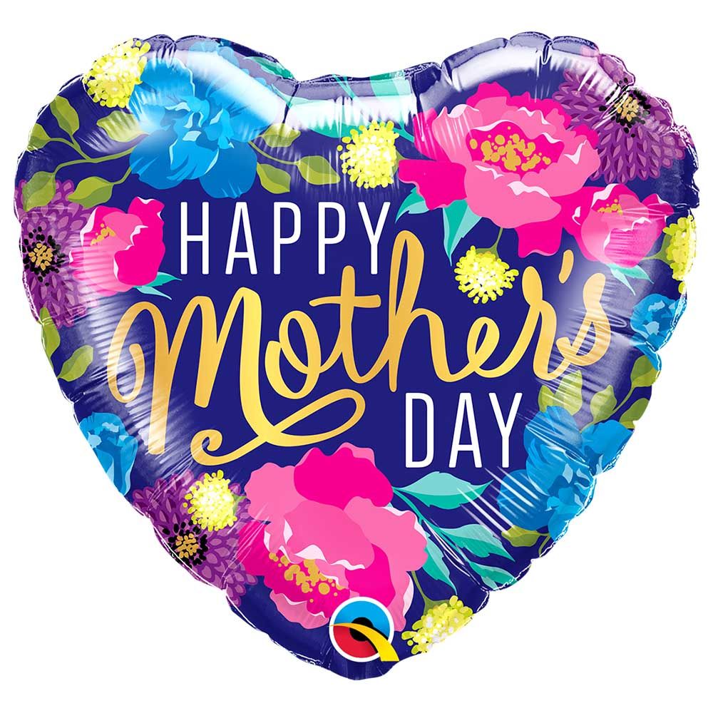 Qualatex - Mother's Day Colourful Peonies Foil Balloon - 18-inch