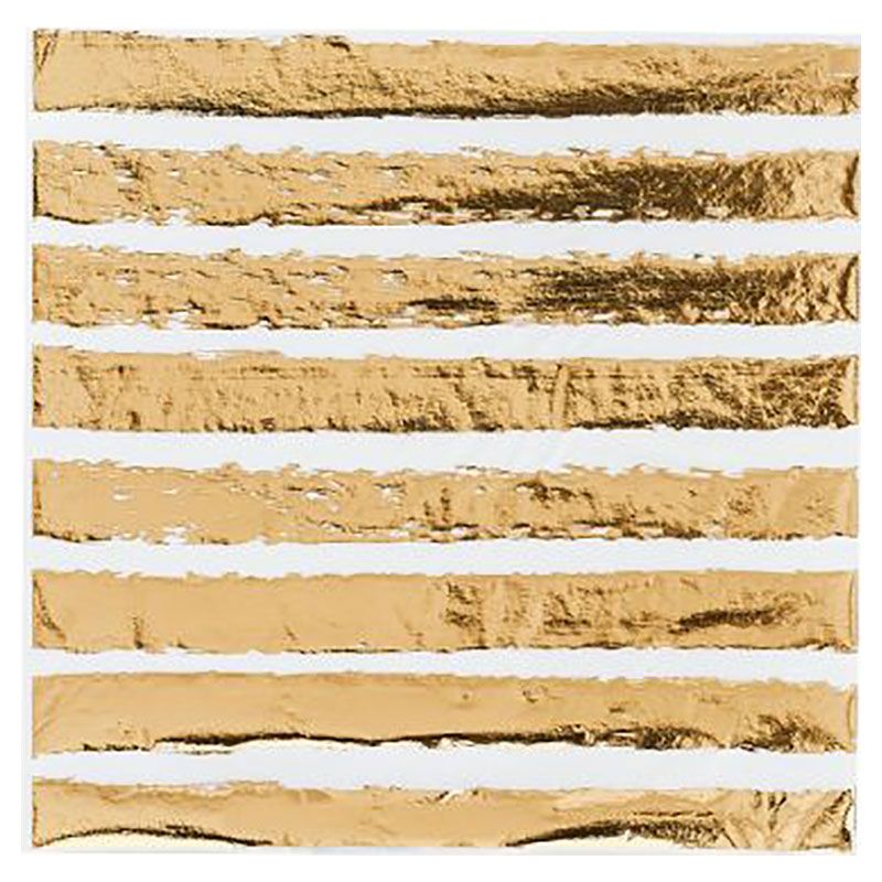 Hootyballoo - Striped Paper Napkins - 20pcs - Gold