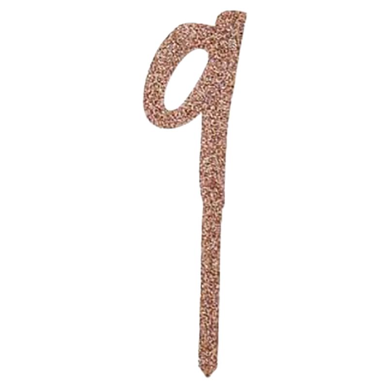 Hootyballoo - Acrylic '9' Cake Topper - Rose Gold 