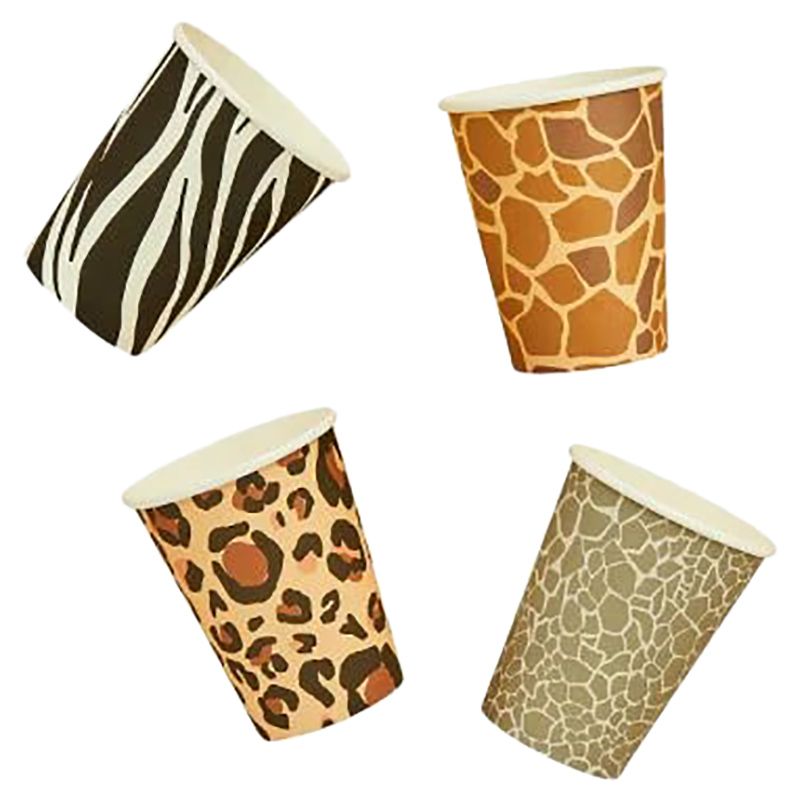 Hootyballoo - Animal Print Paper Cups - 8Oz - 8pcs