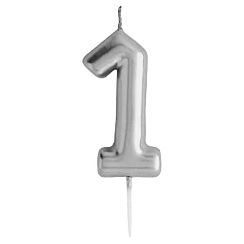 Hootyballoo - Number '1' Candle - Silver