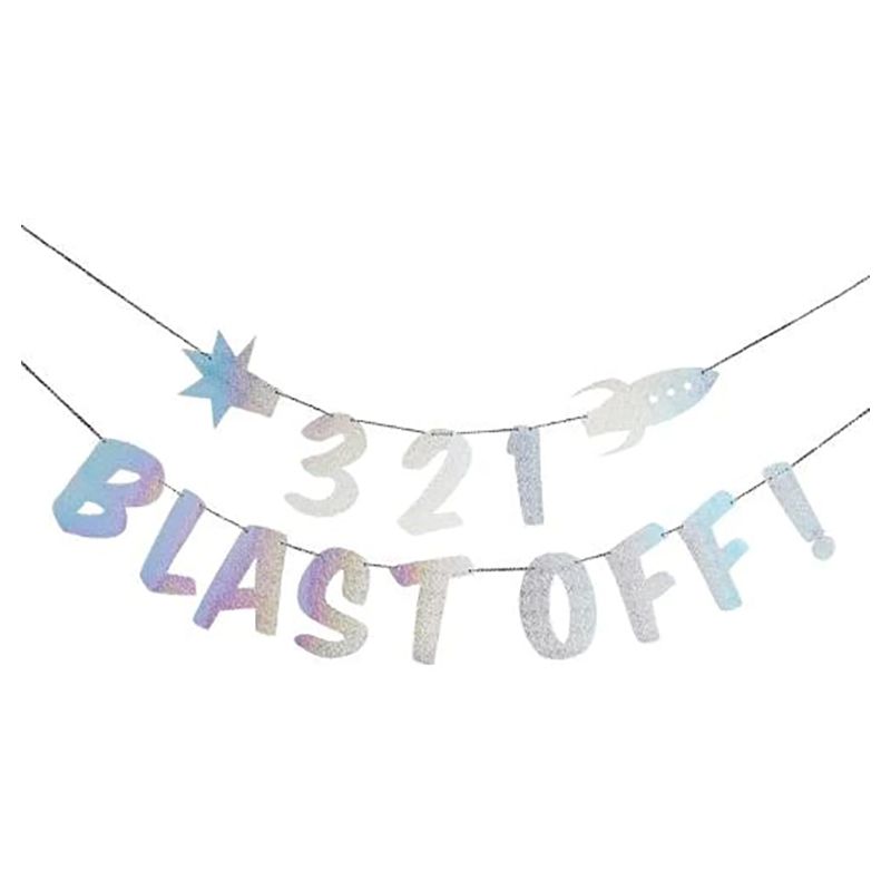 Hootyballoo - '3 2 1 Blast Off' Banner - 2m 