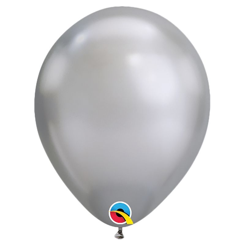 Qualatex - Round Chrome Balloon - 7Inch - 100pc - Silver