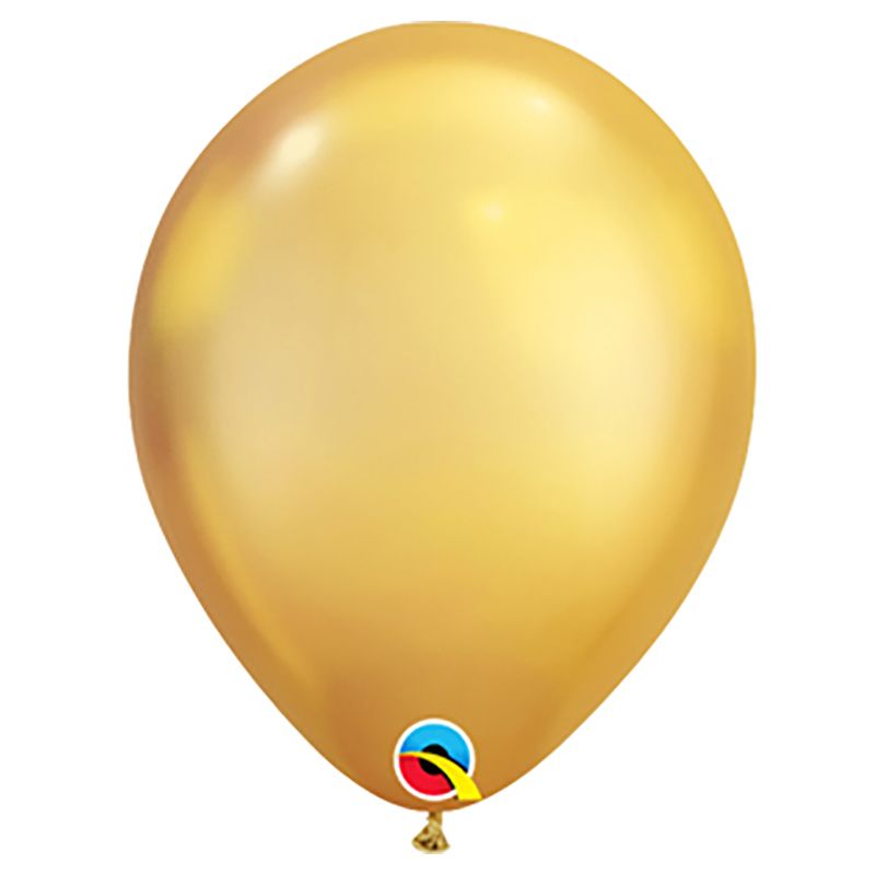 Qualatex - Round Chrome Balloon - 7Inch - 100pc - Gold