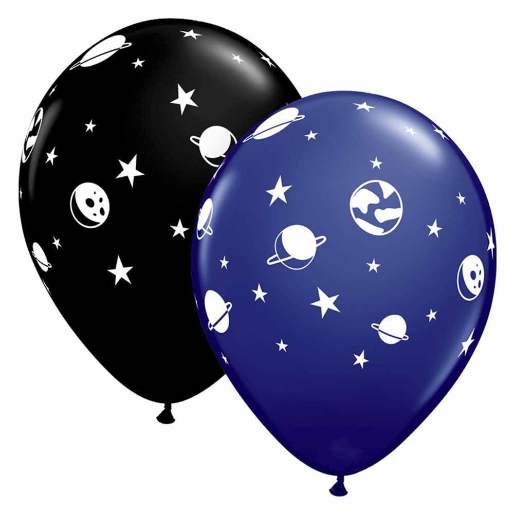 Qualatex - Space Planets Celestial Fun Balloon 28 cm Pack of 6