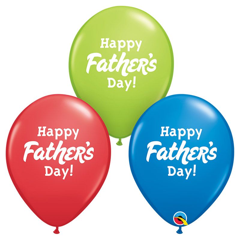 Qualatex - Happy Father's Day Latex Balloon - 11-inch - 50pcs