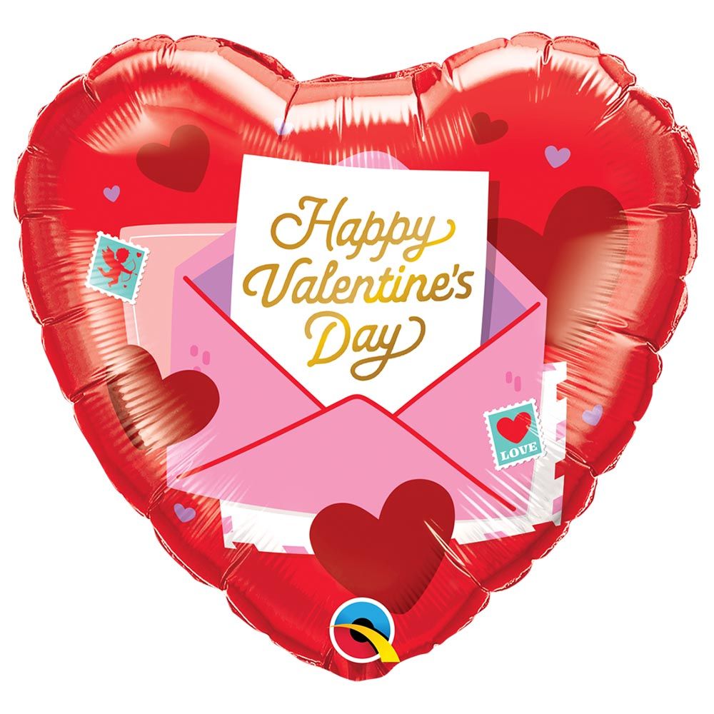 Qualatex - Heart Valentine's Love Letter Foil Balloon - 18-inch