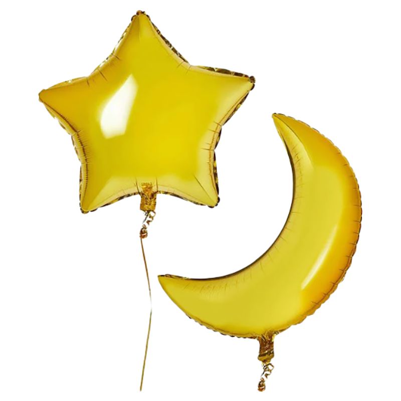 Hootyballoo - Moon & Star Gold Foil Balloon