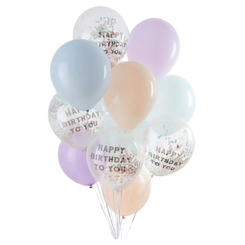 Hootyballoo - Birthday Latex Balloon Bundle - 12-Inch - 12pcs